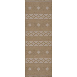 Livabliss Mystery-Washable Tan Beige Ivory Modern Living Dining Jute Rug 79 X 220 Cm Easy Care, Non Shedding