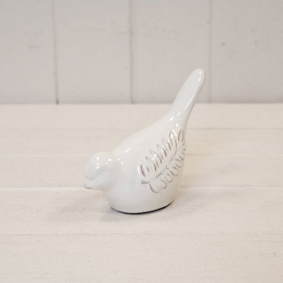 Satchville Ceramic Natural Bird With Olive Branch Detail - image 1