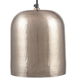 Pacific Lifestyle Kochi Antique Silver Hammered Metal Dome Pendant - thumbnail 6