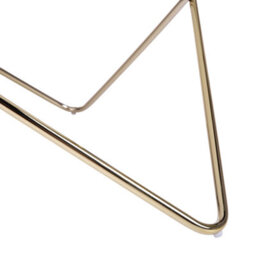 Beliani Round Coffee Table 80 Cm, Black Tempered Glass Top, Gold Hairpin Legs, Iron Frame - thumbnail 3
