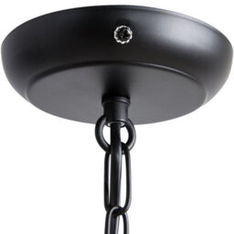 Wyld And Coco Lumilux Pendant Ceiling Lamp Black Iron Cage With Faux Crystal Beads Vintage Glamour, W30 X D30 X H75Cm - thumbnail 5