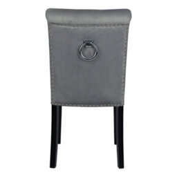 Living And Home Tufted Velvet Chair Dining Chair With Nailhead Trim - thumbnail 4