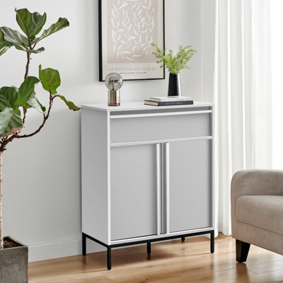 Furniturebox Uk Svit Off-White Small Storage Sideboard - image 1