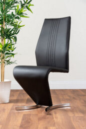 Furniturebox Uk Carson White Marble Effect Dining Table & 4 Black Willow Chairs - thumbnail 9