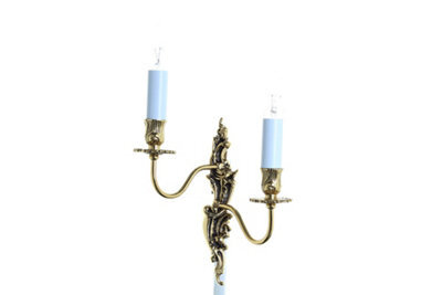 Luminosa Lighting Luminosa Dauphine Polished Brass Candle Wall Lamp