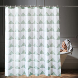 Neel Blue Shower Curtain Polyester Fabric Bathroom Curtain With 12 Curtain Hook Water-Resistant Bath Curtain 180 X 180Cm - thumbnail 8