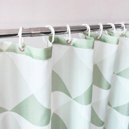 Neel Blue Shower Curtain Polyester Fabric Bathroom Curtain With 12 Curtain Hook Water-Resistant Bath Curtain 180 X 180Cm - thumbnail 3