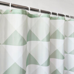 Neel Blue Shower Curtain Polyester Fabric Bathroom Curtain With 12 Curtain Hook Water-Resistant Bath Curtain 180 X 180Cm - thumbnail 6