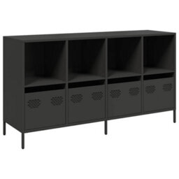 Walplus Sideboard Black 135X39X73.5 Cm Cold-Rolled Steel - thumbnail 2