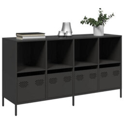 Walplus Sideboard Black 135X39X73.5 Cm Cold-Rolled Steel - thumbnail 1
