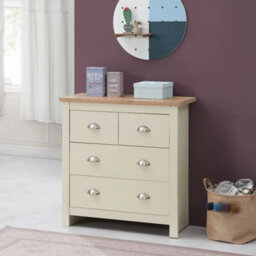 2 Piece Bedroom Set  1 Drawer Bedside Table + 4 Drawer Chest Of Drawers - thumbnail 5