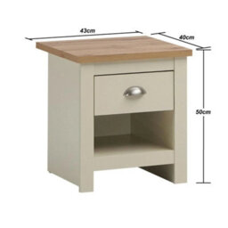 2 Piece Bedroom Set  1 Drawer Bedside Table + 4 Drawer Chest Of Drawers - thumbnail 3