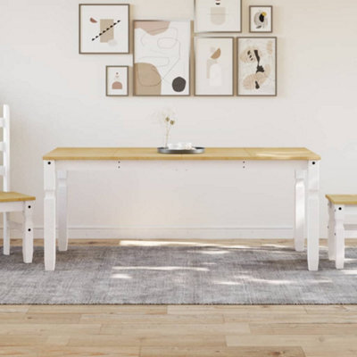 Berkfield Dining Table Corona White 180X90X75 Cm Solid Wood Pine - image 1