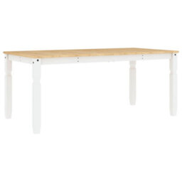 Berkfield Dining Table Corona White 180X90X75 Cm Solid Wood Pine - thumbnail 2