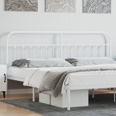 Berkfield Metal Headboard White 200 Cm - image 1