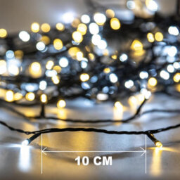 Shatchi 100 Leds Warm And Cool White Christmas String Lights 10M Lit - Multifunction 8 Light Modes - thumbnail 8