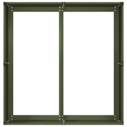 Berkfield Planter Olive Green 80X80X40 Cm Cold-Rolled Steel - thumbnail 5