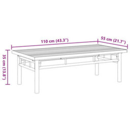 Berkfield Coffee Table 110X55X35 Cm Bamboo - thumbnail 8