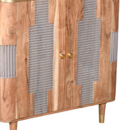 Wyld Haus Idaho Natural Acacia Wood And Brass 2-Door Cabinet - thumbnail 3