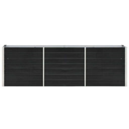 Walplus Garden Raised Bed Galvanised Steel 240X40X77 Cm Anthracite - thumbnail 4