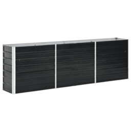 Walplus Garden Raised Bed Galvanised Steel 240X40X77 Cm Anthracite - thumbnail 2