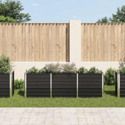 Walplus Garden Raised Bed Galvanised Steel 240X40X77 Cm Anthracite - thumbnail 3