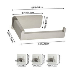 Living And Home 4-Piece Bathroom Hardware Set: Stainless Steel Towel Bar, Towel Rack, And Toilet Paper Holder. - thumbnail 9