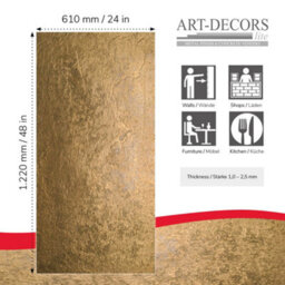 Lite Stone Gold Metal Veneer 30 X 20Cm Sample - thumbnail 3