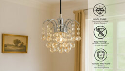 Modern Chandelier Ceiling Light Shades Acrylic Crystal Pendant Lampshade - thumbnail 3