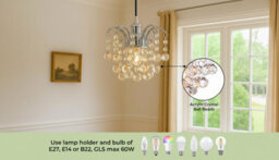 Modern Chandelier Ceiling Light Shades Acrylic Crystal Pendant Lampshade - thumbnail 5