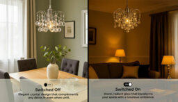 Modern Chandelier Ceiling Light Shades Acrylic Crystal Pendant Lampshade - thumbnail 4