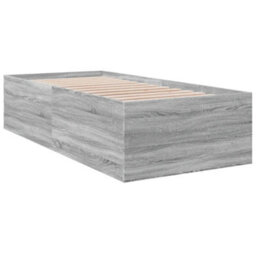 Berkfield Bed Frame Without Mattress Grey Sonoma 100X200 Cm - thumbnail 3