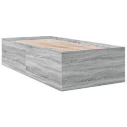 Berkfield Bed Frame Without Mattress Grey Sonoma 100X200 Cm - thumbnail 6