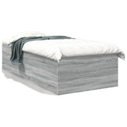 Berkfield Bed Frame Without Mattress Grey Sonoma 100X200 Cm - thumbnail 2