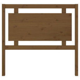 Berkfield Bed Headboard Honey Brown 105.5X4X100 Cm Solid Pine Wood - thumbnail 4