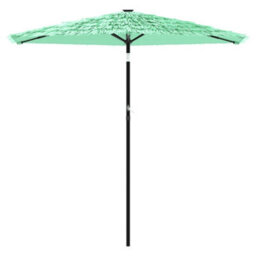Berkfield Garden Parasol With Steel Pole Green 268X268X226 Cm - thumbnail 3
