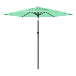 Berkfield Garden Parasol With Steel Pole Green 268X268X226 Cm - thumbnail 4