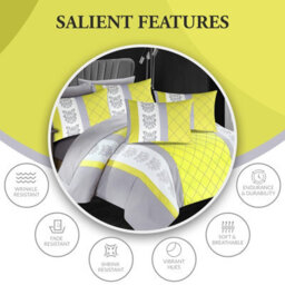 Pamposh Lazzaro Single Duvet Cover Set Premium Microfiber Duvet Cover Single 2 Pcs Ultrasoft Hypoallergenic Reversible With Zipper Closure - thumbnail 3