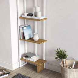 Decorotika Lusia 4-Tier Bookcase Shelving Unit Oak - thumbnail 3