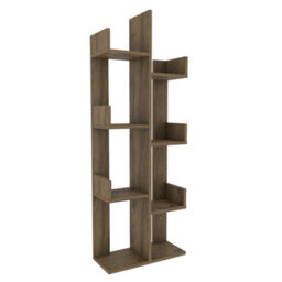 Decorotika Lusia 4-Tier Bookcase Shelving Unit Oak - thumbnail 4