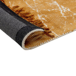 Beliani Handwoven Modern Glam Area Rug Orange And White Stripes 80 X 150 Cm - thumbnail 6