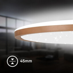 Briloner Slim Led Panel Ceiling Light Living Room Neutral White Starry Sky Effect 37,5Cm, 22W, 3000Lm - thumbnail 4
