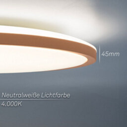 Briloner Slim Led Panel Ceiling Light Living Room Neutral White Starry Sky Effect 37,5Cm, 22W, 3000Lm - thumbnail 6