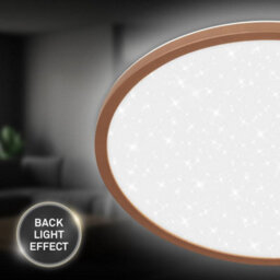 Briloner Slim Led Panel Ceiling Light Living Room Neutral White Starry Sky Effect 37,5Cm, 22W, 3000Lm - thumbnail 3