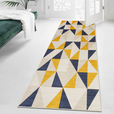 Oxford Homeware Printed Rug, Non-Slip Pets Friendly, Living Room Rugs And Hallways Runner, (Brio, 80X300Cm)