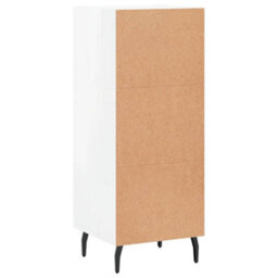 Berkfield Sideboard High Gloss White 34.5X34X90 Cm Engineered Wood - thumbnail 8