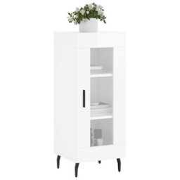 Berkfield Sideboard High Gloss White 34.5X34X90 Cm Engineered Wood - thumbnail 3