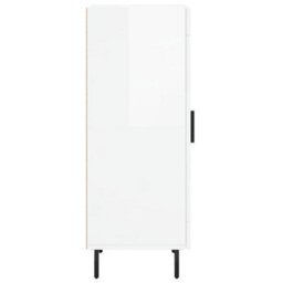Berkfield Sideboard High Gloss White 34.5X34X90 Cm Engineered Wood - thumbnail 7