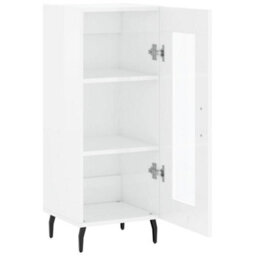 Berkfield Sideboard High Gloss White 34.5X34X90 Cm Engineered Wood - thumbnail 6