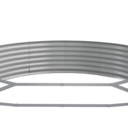 Berkfield Garden Planter Powder-Coated Steel 523X140X36 Cm Silver - thumbnail 5